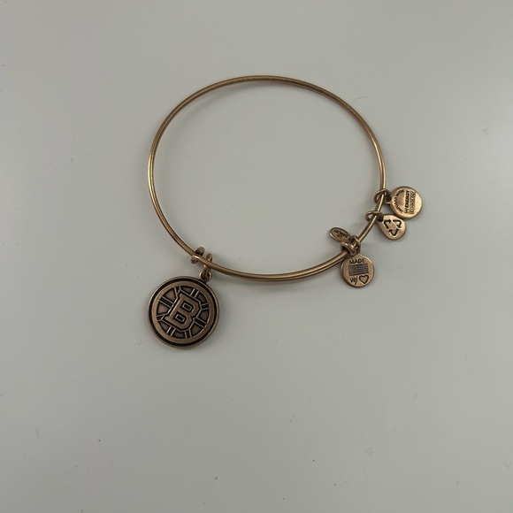 Alex and Ani Boston Bruins Adjustable Bronze Charm Bracelet - Picture 1 of 2